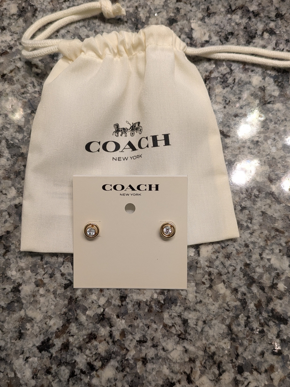 Coach Gold Stud Earrings